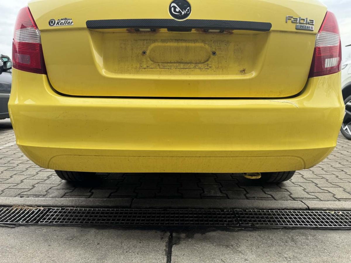 Skoda Fabia 2 original Sto&szlig;stange Stossf&auml;nger hinten LF1F Gelb Kombi Bj.2009